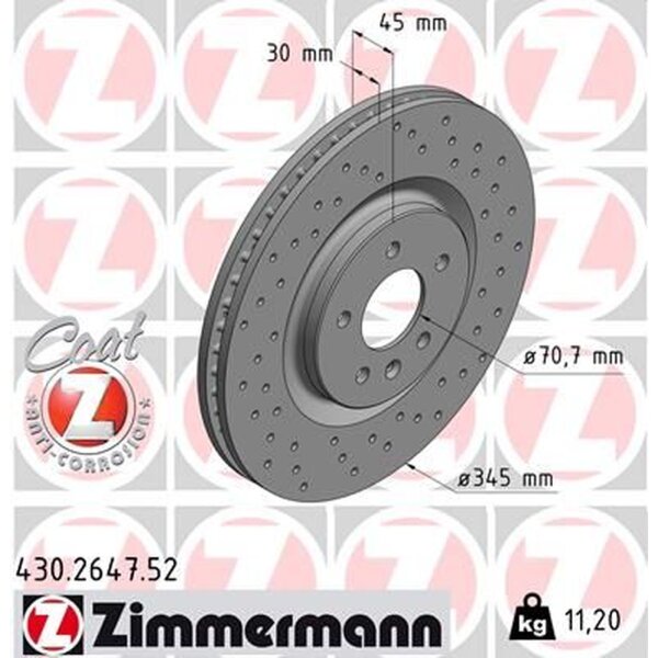 ZIMMERMANN 430.2647.52 Bremsscheibe