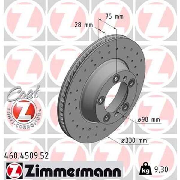 ZIMMERMANN 460.4509.52 Bremsscheibe