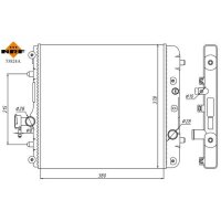 NRF 53824A Kühler, Motorkühlung