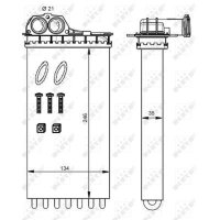 NRF 54332 Wärmetauscher, Innenraumheizung