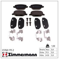 ZIMMERMANN 23760.175.2 Bremsbelagsatz, Scheibenbremse