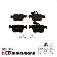 ZIMMERMANN 22605.160.2 Bremsbelagsatz, Scheibenbremse