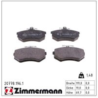 ZIMMERMANN 20778.196.1 Bremsbelagsatz, Scheibenbremse