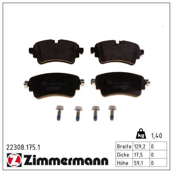 ZIMMERMANN 22308.175.1 Bremsbelagsatz, Scheibenbremse