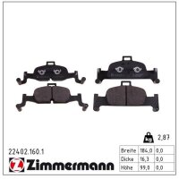 ZIMMERMANN 22402.160.1 Bremsbelagsatz, Scheibenbremse