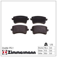 ZIMMERMANN 24606.175.1 Bremsbelagsatz, Scheibenbremse