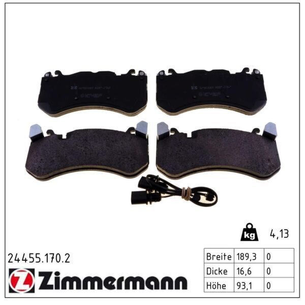 ZIMMERMANN 24455.170.2 Bremsbelagsatz, Scheibenbremse