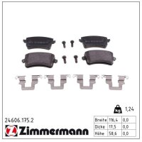 ZIMMERMANN 24606.175.2 Bremsbelagsatz, Scheibenbremse
