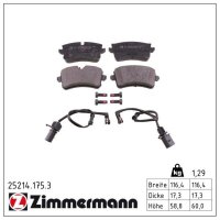 ZIMMERMANN 25214.175.3 Bremsbelagsatz, Scheibenbremse