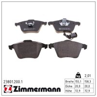 ZIMMERMANN 23801.200.1 Bremsbelagsatz, Scheibenbremse