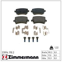 ZIMMERMANN 23914.170.2 Bremsbelagsatz, Scheibenbremse