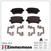 ZIMMERMANN 23914.170.3 Bremsbelagsatz, Scheibenbremse