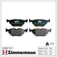 ZIMMERMANN 20180.170.1 Bremsbelagsatz, Scheibenbremse