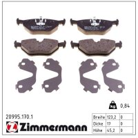 ZIMMERMANN 20995.170.1 Bremsbelagsatz, Scheibenbremse