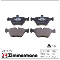 ZIMMERMANN 21677.195.1 Bremsbelagsatz, Scheibenbremse