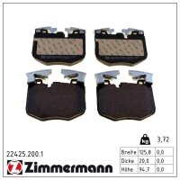ZIMMERMANN 22425.200.1 Bremsbelagsatz, Scheibenbremse