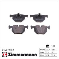 ZIMMERMANN 23447.170.1 Bremsbelagsatz, Scheibenbremse