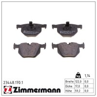 ZIMMERMANN 23448.170.1 Bremsbelagsatz, Scheibenbremse