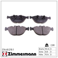 ZIMMERMANN 23448.210.1 Bremsbelagsatz, Scheibenbremse