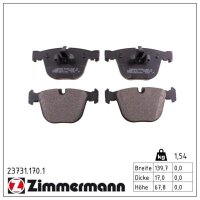ZIMMERMANN 23731.170.1 Bremsbelagsatz, Scheibenbremse