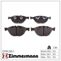 ZIMMERMANN 23791.205.1 Bremsbelagsatz, Scheibenbremse