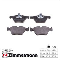 ZIMMERMANN 23793.200.1 Bremsbelagsatz, Scheibenbremse
