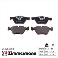 ZIMMERMANN 24096.200.1 Bremsbelagsatz, Scheibenbremse