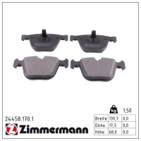 ZIMMERMANN 24458.170.1 Bremsbelagsatz, Scheibenbremse
