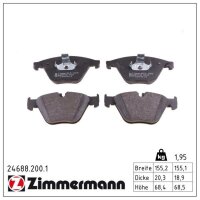 ZIMMERMANN 24688.200.1 Bremsbelagsatz, Scheibenbremse