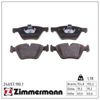 ZIMMERMANN 24697.190.1 Bremsbelagsatz, Scheibenbremse