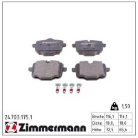 ZIMMERMANN 24703.175.1 Bremsbelagsatz, Scheibenbremse