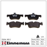 ZIMMERMANN 25014.183.1 Bremsbelagsatz, Scheibenbremse