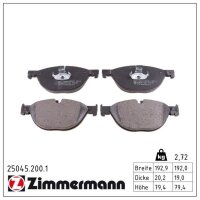 ZIMMERMANN 25045.200.1 Bremsbelagsatz, Scheibenbremse