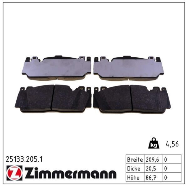 ZIMMERMANN 25133.205.1 Bremsbelagsatz, Scheibenbremse