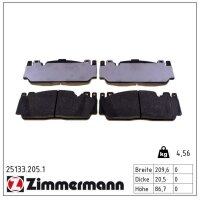 ZIMMERMANN 25133.205.1 Bremsbelagsatz, Scheibenbremse