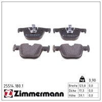 ZIMMERMANN 25514.180.1 Bremsbelagsatz, Scheibenbremse