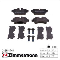 ZIMMERMANN 24289.170.1 Bremsbelagsatz, Scheibenbremse