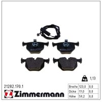 ZIMMERMANN 21282.170.1 Bremsbelagsatz, Scheibenbremse
