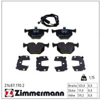 ZIMMERMANN 21487.170.2 Bremsbelagsatz, Scheibenbremse