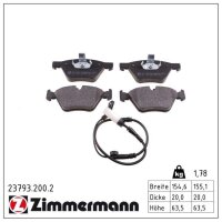 ZIMMERMANN 23793.200.2 Bremsbelagsatz, Scheibenbremse