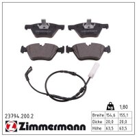 ZIMMERMANN 23794.200.2 Bremsbelagsatz, Scheibenbremse
