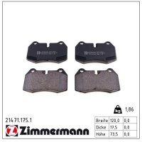 ZIMMERMANN 21471.175.1 Bremsbelagsatz, Scheibenbremse