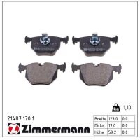 ZIMMERMANN 21487.170.1 Bremsbelagsatz, Scheibenbremse