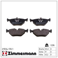 ZIMMERMANN 21934.170.1 Bremsbelagsatz, Scheibenbremse