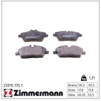 ZIMMERMANN 23915.175.1 Bremsbelagsatz, Scheibenbremse