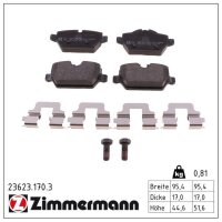 ZIMMERMANN 23623.170.3 Bremsbelagsatz, Scheibenbremse