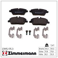 ZIMMERMANN 23915.175.3 Bremsbelagsatz, Scheibenbremse