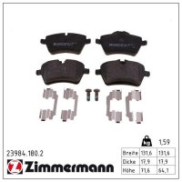 ZIMMERMANN 23984.180.2 Bremsbelagsatz, Scheibenbremse