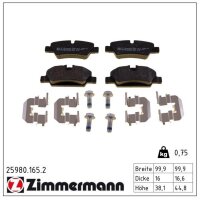 ZIMMERMANN 25980.165.2 Bremsbelagsatz, Scheibenbremse