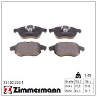 ZIMMERMANN 23402.200.1 Bremsbelagsatz, Scheibenbremse
